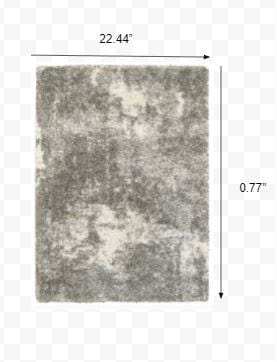 2' X 3' Gray And Ivory Distressed Abstract Scatter Rug - Homeroots - Flyclothing LLC