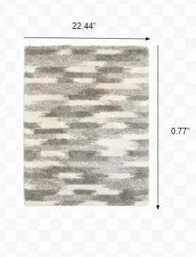 2' X 3' Gray And Ivory Geometric Pattern Scatter Rug - Homeroots - Flyclothing LLC
