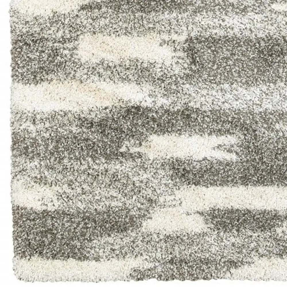 2' X 3' Gray And Ivory Geometric Pattern Scatter Rug - Homeroots - Flyclothing LLC