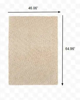 3' X 5' Modern Soft Tan Indoor Area Rug - Homeroots - Flyclothing LLC