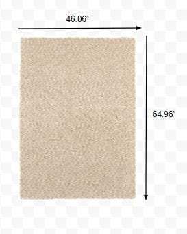3' X 5' Modern Soft Tan Indoor Area Rug - Homeroots - Flyclothing LLC