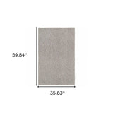 3' X 5' Modern Shaggy Soft Gray Indoor Area Rug - Homeroots - Flyclothing LLC