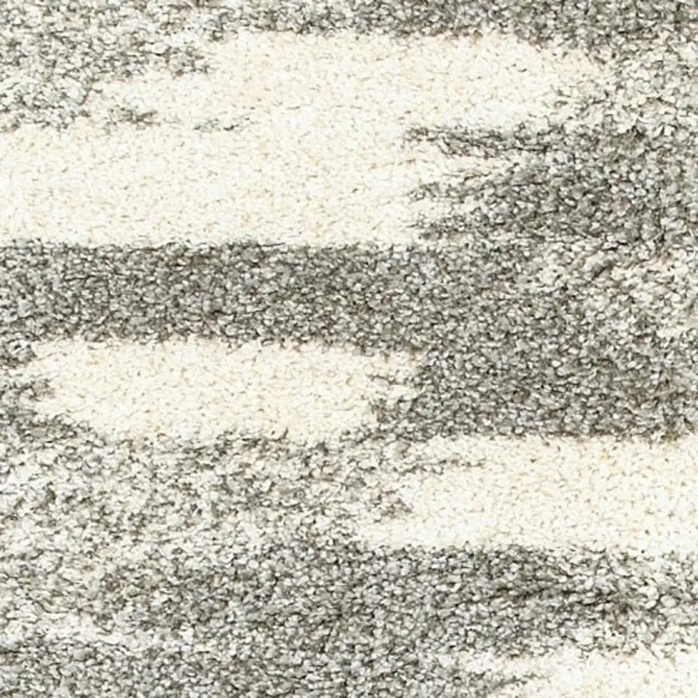2' X 8' Gray And Ivory Geometric Pattern Runner Rug - Homeroots - Flyclothing LLC