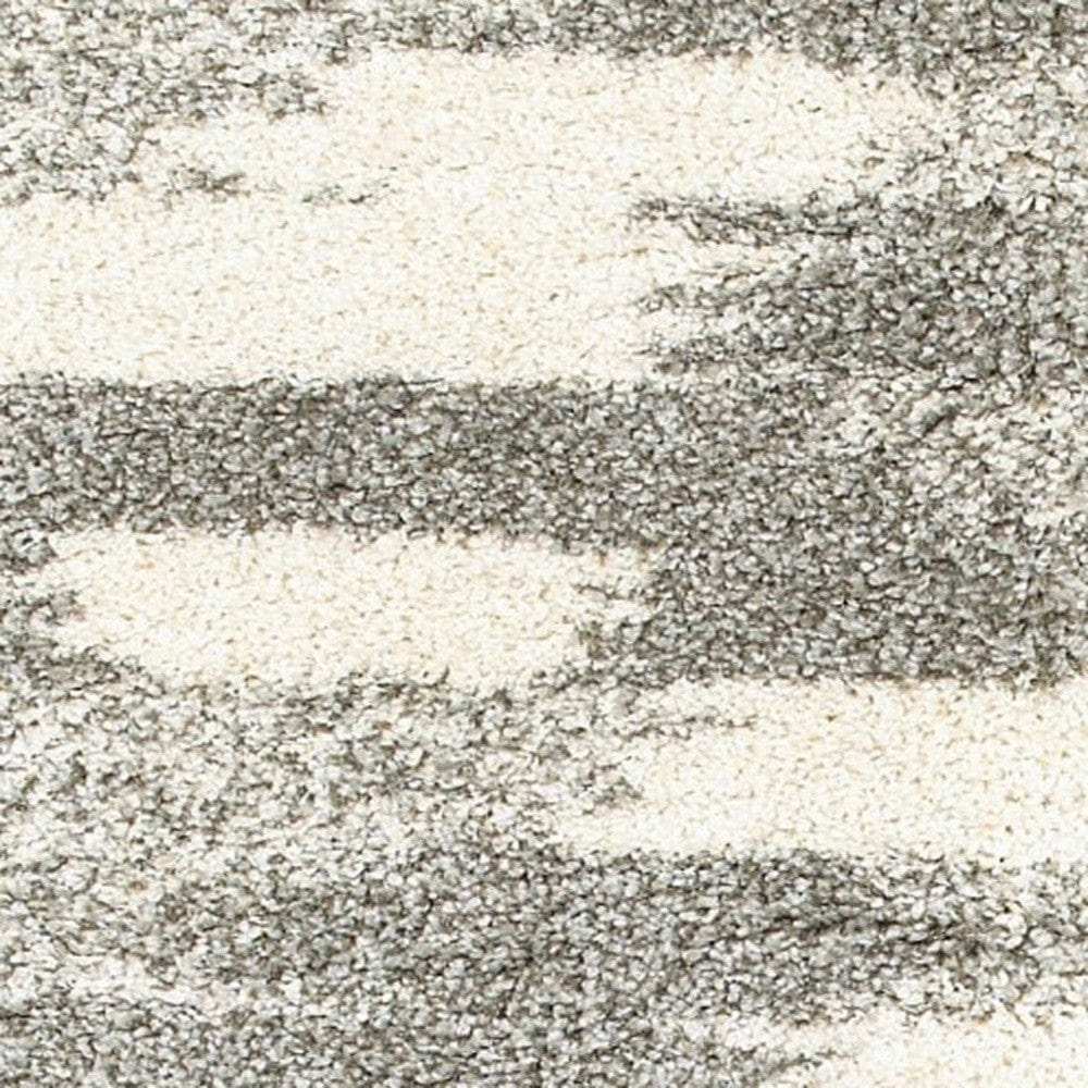 2' X 8' Gray And Ivory Geometric Pattern Runner Rug - Homeroots - Flyclothing LLC