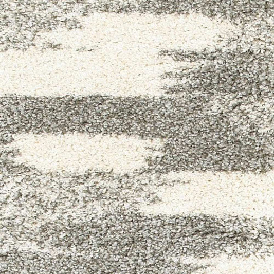 2' X 8' Gray And Ivory Geometric Pattern Runner Rug - Homeroots - Flyclothing LLC