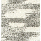 2' X 8' Gray And Ivory Geometric Pattern Runner Rug - Homeroots