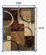 5' X 8' Brown And Black Abstract Geometric Area Rug - Homeroots - Flyclothing LLC