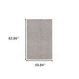 5' X 7' Modern Shaggy Soft Gray Indoor Area Rug - Homeroots