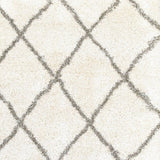 5' X 8' Ivory And Gray Geometric Lattice Area Rug - Homeroots
