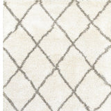 5' X 8' Ivory And Gray Geometric Lattice Area Rug - Homeroots