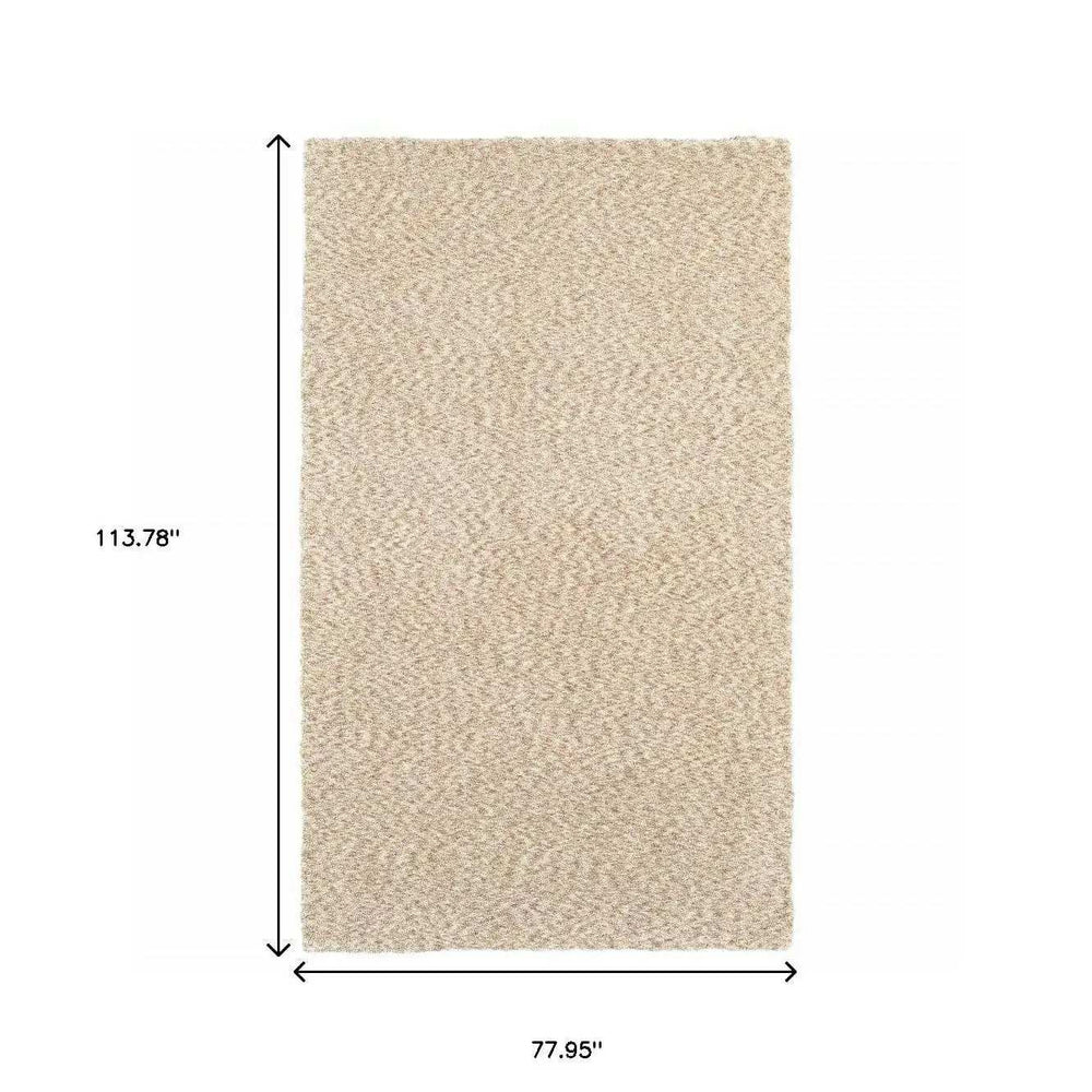 7' X 10' Modern Soft Tan Indoor Area Rug - Homeroots - Flyclothing LLC