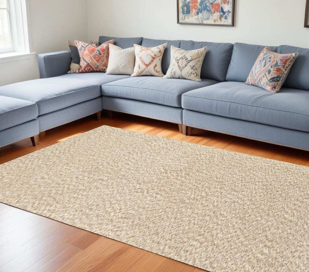 7' X 10' Modern Soft Tan Indoor Area Rug - Homeroots - Flyclothing LLC