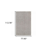 7' X 10' Modern Shaggy Soft Gray Indoor Area Rug - Homeroots