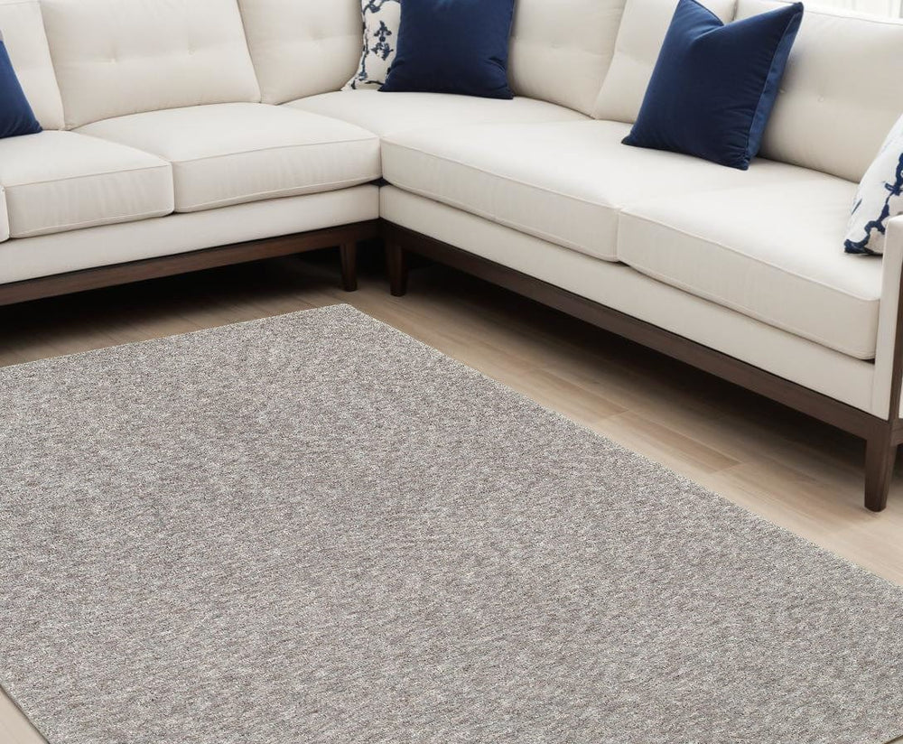 7' X 10' Modern Shaggy Soft Gray Indoor Area Rug - Homeroots