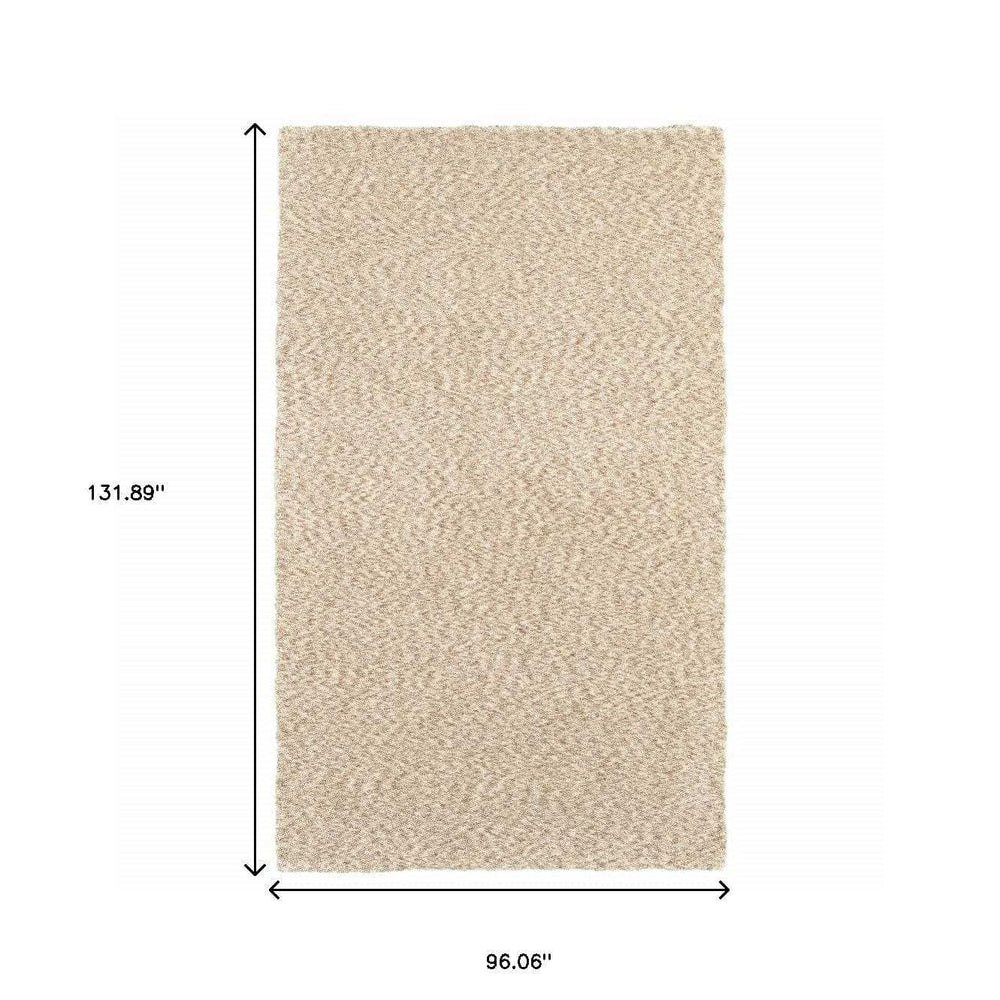 8' X 11' Modern Soft Tan Indoor Area Rug - Homeroots - Flyclothing LLC