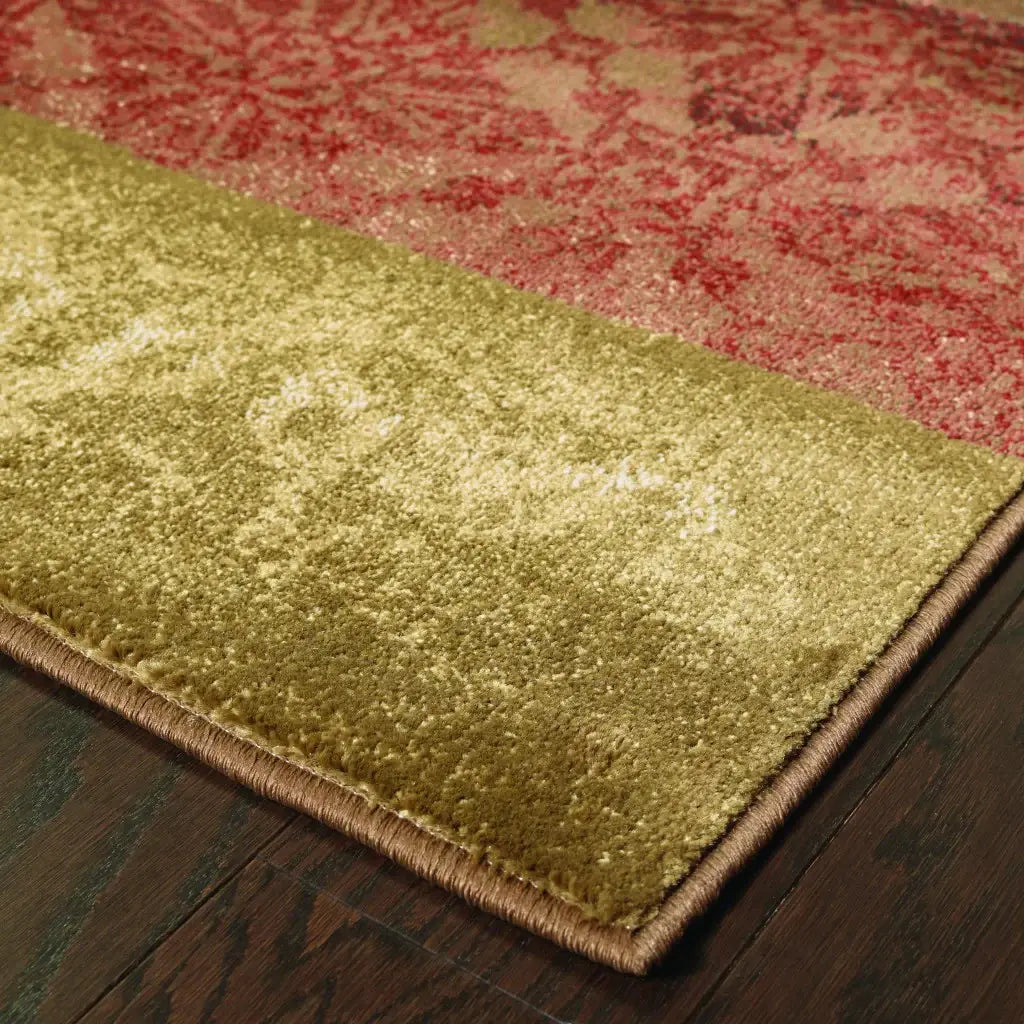 10' X 13' Beige And Brown Floral Block Pattern Area Rug - Homeroots - Flyclothing LLC