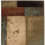 10' X 13' Beige And Brown Floral Block Pattern Area Rug - Homeroots - Flyclothing LLC