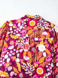 Floral Print Long Sleeve Midi Dress with Pockets - Trendsi - Flyclothing LLC