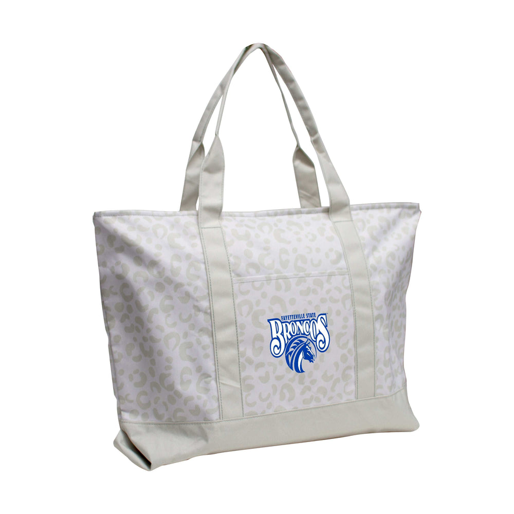 Fayetteville State Leopard Pattern Tote - Logo Brands - Flyclothing LLC