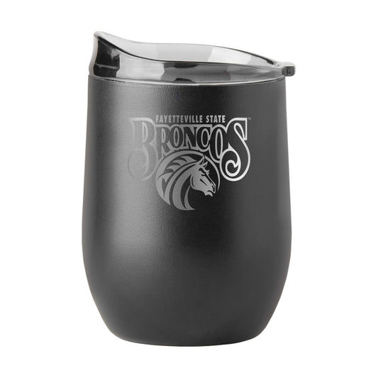 Fayetteville State GunMetal 16oz Black Powder Curved Beverage - Logo Brands - Flyclothing LLC