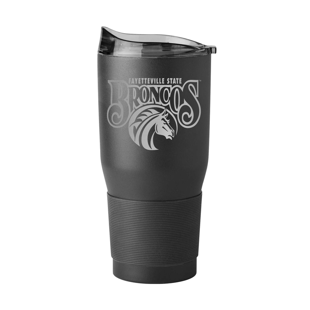Fayetteville State GunMetal 30oz Black Powder Coat Tumbler - Logo Brands - Flyclothing LLC