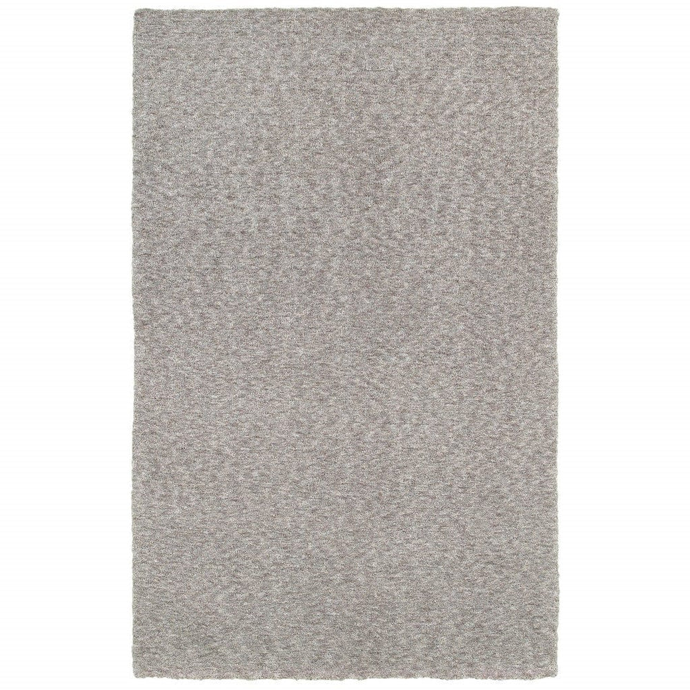 10' X 13' Modern Shaggy Soft Gray Indoor Area Rug - Homeroots