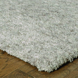 10' X 13' Modern Shaggy Soft Gray Indoor Area Rug - Homeroots