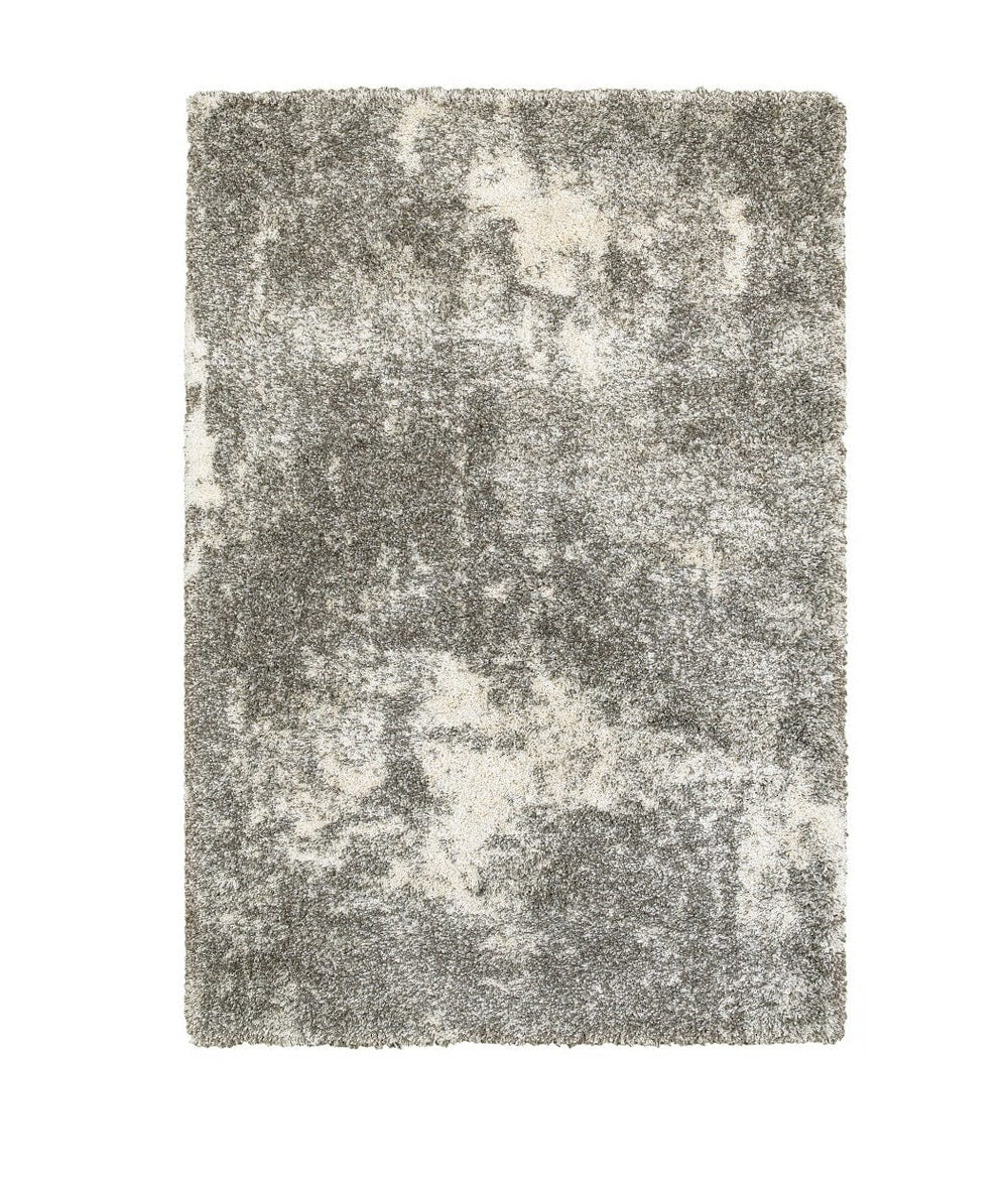 10' X 13' Gray And Ivory Distressed Abstract Area Rug - Homeroots