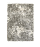 10' X 13' Gray And Ivory Distressed Abstract Area Rug - Homeroots
