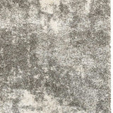 10' X 13' Gray And Ivory Distressed Abstract Area Rug - Homeroots - Flyclothing LLC