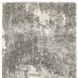 10' X 13' Gray And Ivory Distressed Abstract Area Rug