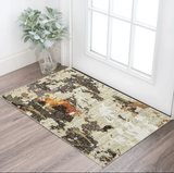 2' X 3' Beige and Black Power Loom Area Rug - Homeroots