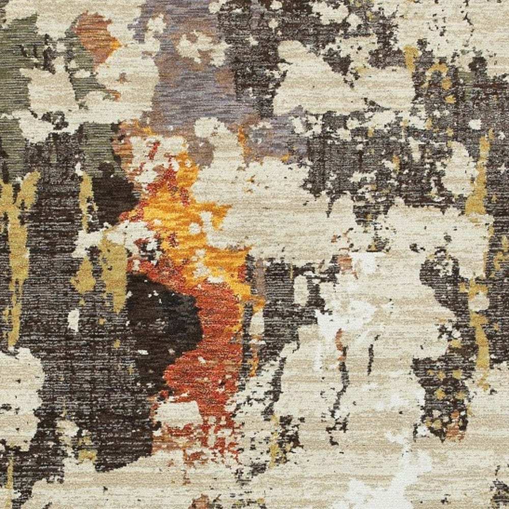 2' X 3' Beige and Black Power Loom Area Rug - Homeroots - Flyclothing LLC