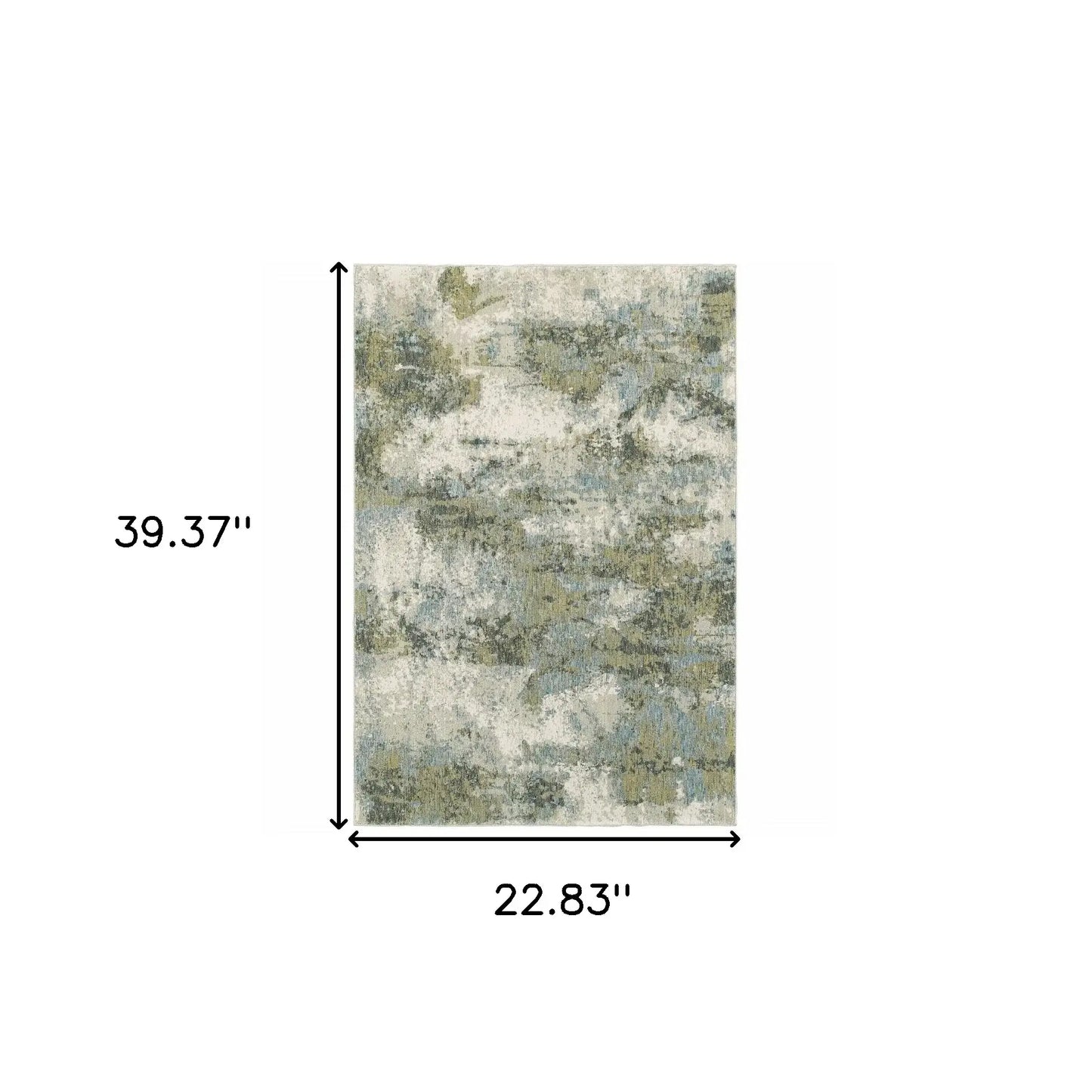 2' X 3' Blue Green Power Loom Area Rug - Homeroots - Flyclothing LLC