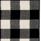 2' X 8' Monochromatic Gingham Pattern Indoor Runner Rug
