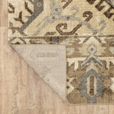 2' X 8' Tan And Gold Central Medallion Indoor Runner Rug - Homeroots - Flyclothing LLC