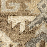 2' X 8' Tan And Gold Central Medallion Indoor Runner Rug - Homeroots - Flyclothing LLC