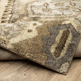 2' X 8' Tan And Gold Central Medallion Indoor Runner Rug - Homeroots - Flyclothing LLC