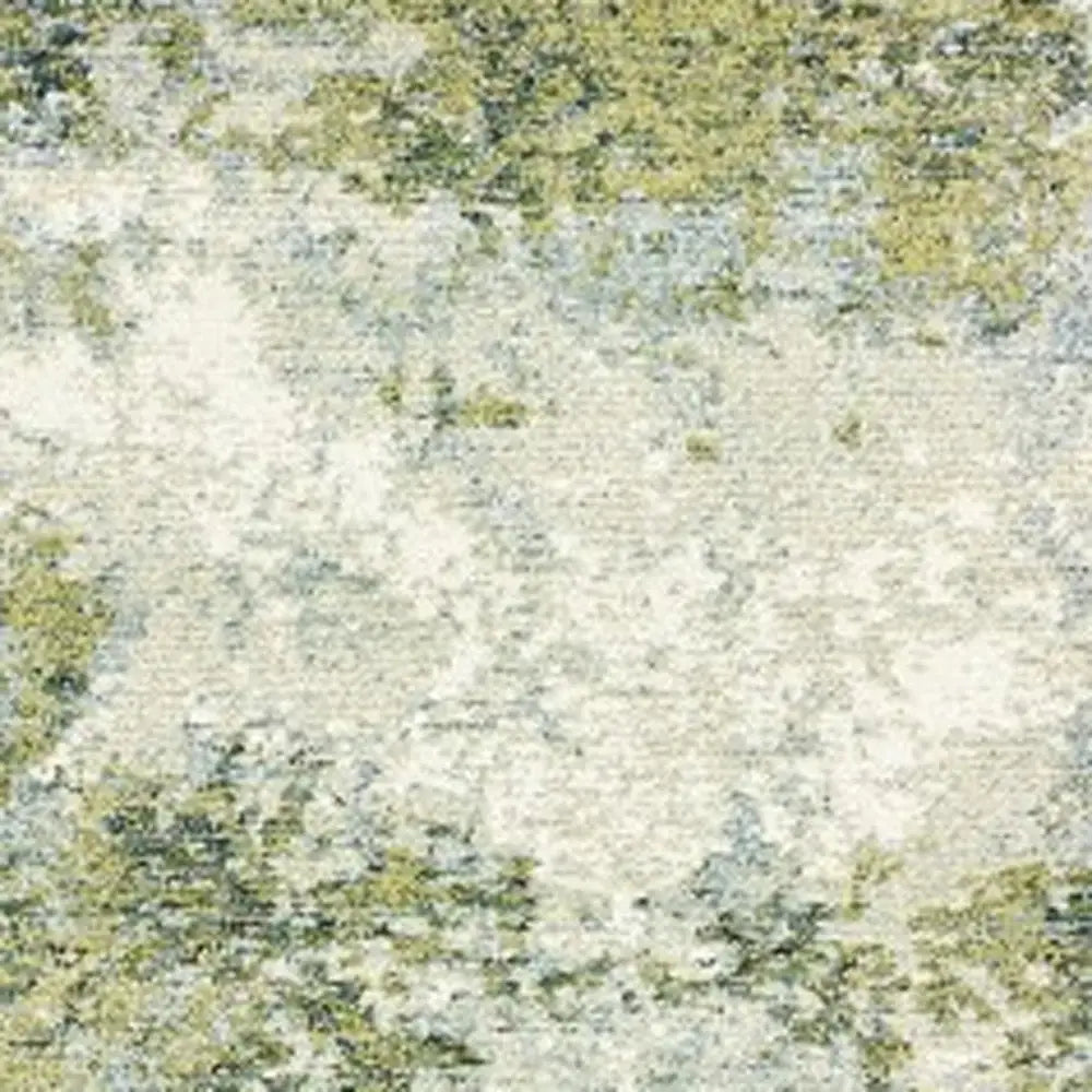 8' Runner Blue Green Power Loom Runner Rug - Homeroots - Flyclothing LLC