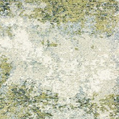 8' Runner Blue Green Power Loom Runner Rug - Homeroots
