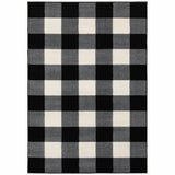 5' X 7' Monochromatic Gingham Pattern Indoor Area Rug - Homeroots - Flyclothing LLC
