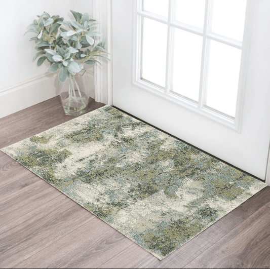 3' X 5' Blue Green Power Loom Area Rug