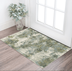 3' X 5' Blue Green Power Loom Area Rug