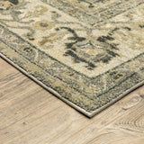 5' X 8' Beige And Gray Traditional Medallion Indoor Area Rug - Homeroots - Flyclothing LLC