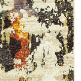 10' X 14' Beige and Black Power Loom Runner Rug - Homeroots