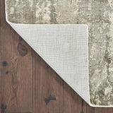 3' X 10' Gray And Ivory Abstract Splash Indoor Runner Rug - Homeroots - Flyclothing LLC