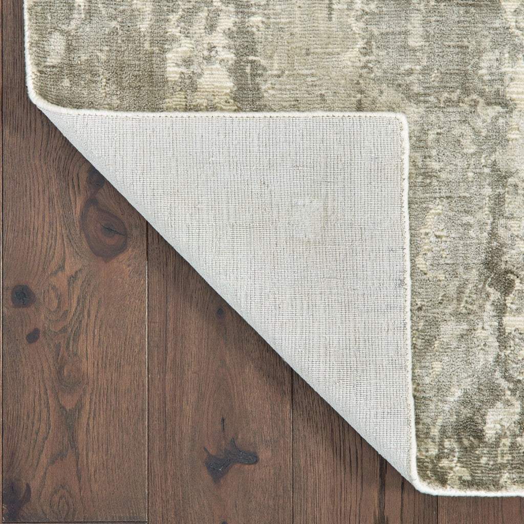 3' X 10' Gray And Ivory Abstract Splash Indoor Runner Rug - Homeroots - Flyclothing LLC