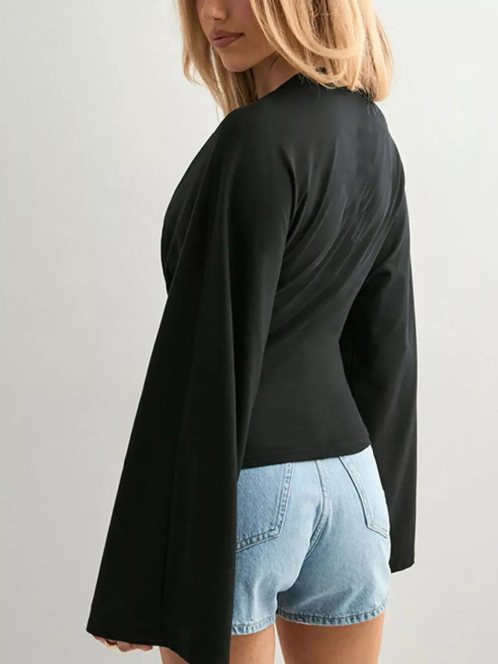 Full Size Long Sleeve Fitted T-Shirt Plus Size - Trendsi - Flyclothing LLC