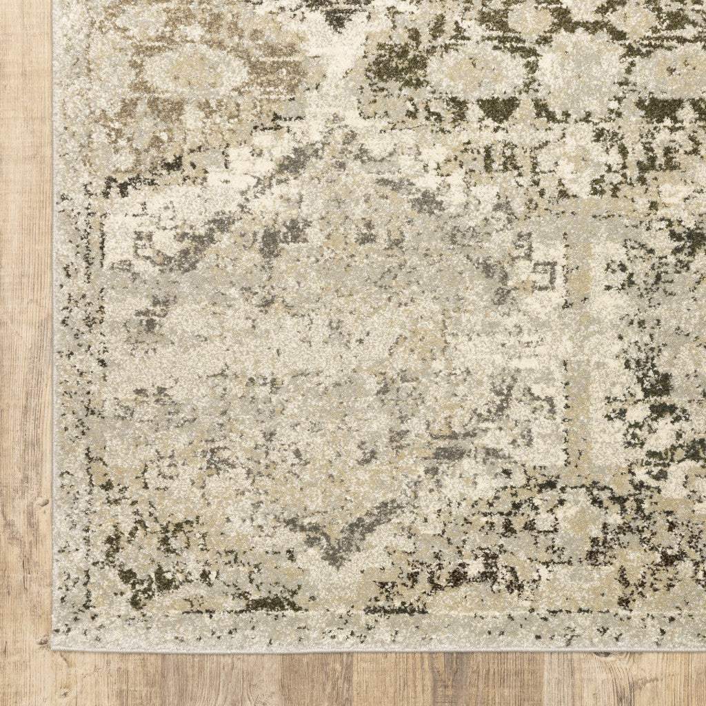 7' X 10' Ivory And Gray Floral Trellis Indoor Area Rug - Homeroots - Flyclothing LLC
