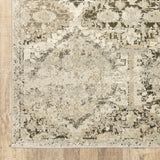 8' X 11' Ivory And Gray Floral Trellis Indoor Area Rug - Homeroots